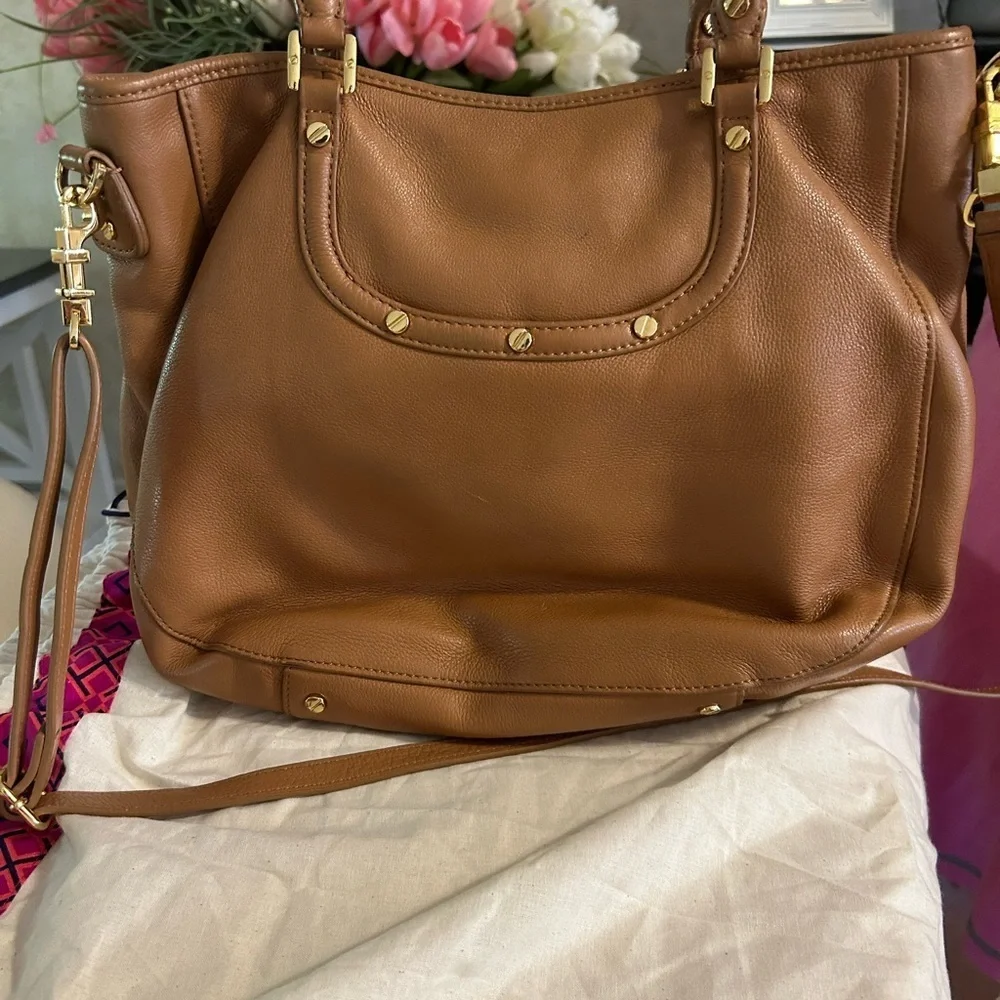 Tory Burch Amanda Leather Exterior Tote Bag